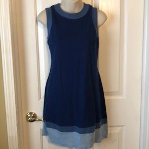 Blue Stripe Dress Sleeveless Size Small